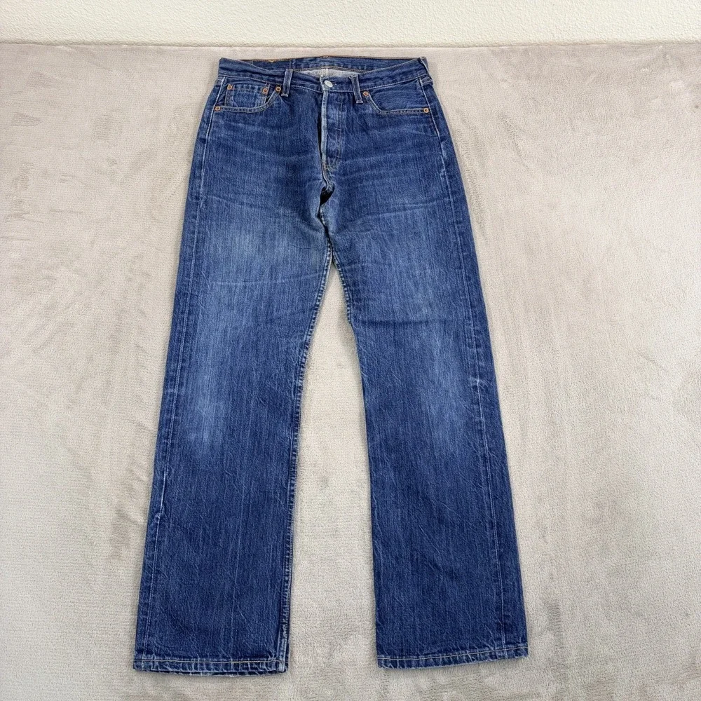 Vintage Levis 501 Jeans Men 30x31 (Tag 30x32) Blue Denim Button Fly Made n Spain